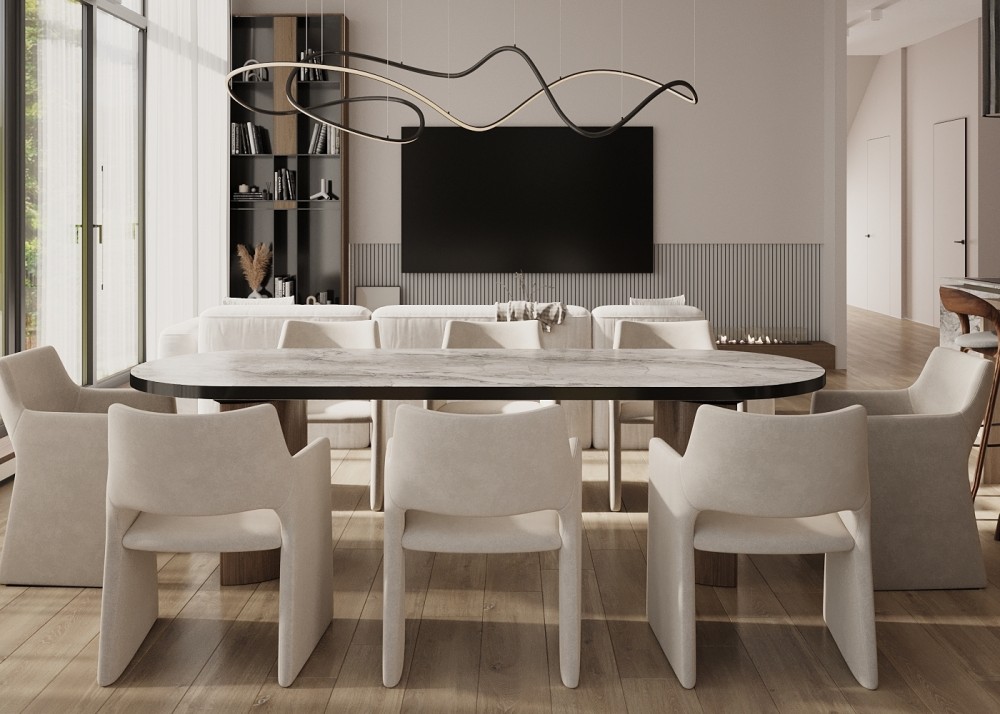 Интерьер в современном стиле для элитного коттеджного посёлка